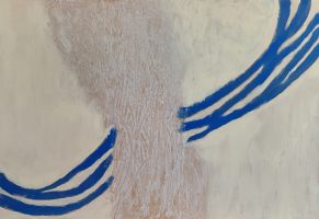 2025 8  linearitaet und chaos  acryl a. lw  a. hartfaser  100 x 70 cm   