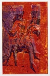 1993 01 stiere  mischtechnik 16 x cm 1993 01 stiere  mischtechnik 16 x cm