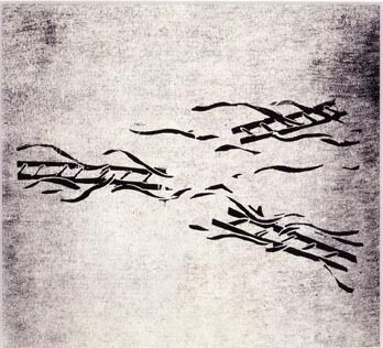 1996 05 rettung  linoldruck  26 x cm 1996 05 rettung  linoldruck  26 x cm