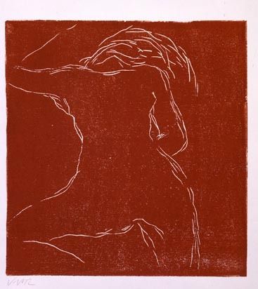 1996 09 rueckenakt  linoldruck 25 x cm 1996 09 rueckenakt  linoldruck 25 x cm