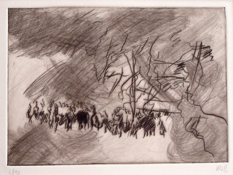 2005 08 in erwartung kaltnadel radierung 21 x 15 cm  2005 08 in erwartung kaltnadel radierung 21 x 15 cm