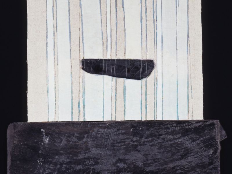 1995 14 fluchtweg 2  leinwand a. holz  schiefer  70 x 65 cm 1995 14 fluchtweg 2  leinwand a. holz  schiefer  70 x 65 cm