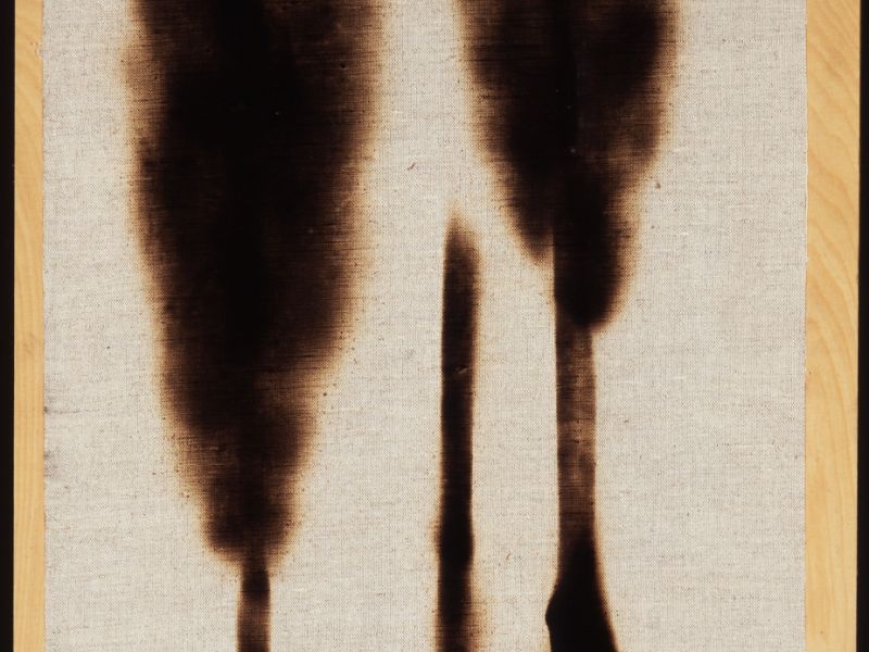 1996 nach dem feuer  angebrannte leinwand   1996 nach dem feuer  angebrannte leinwand