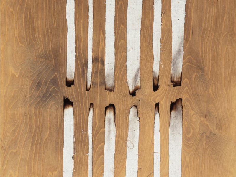 1996 11 o.t. angebrannte leinwand a. holz 50 x 55 cm 1996 11 o.t. angebrannte leinwand a. holz 50 x 55 cm