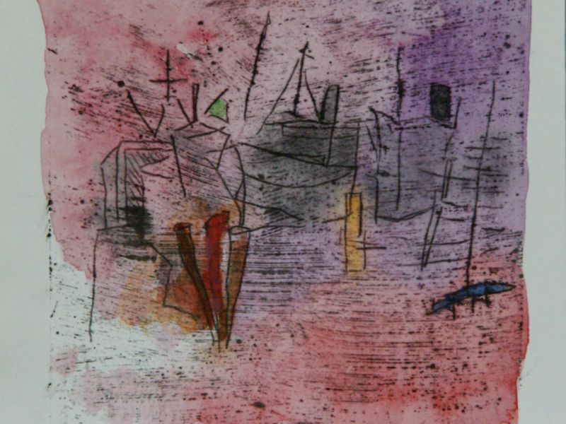 2009 03  im hafen oelpause  aquarell 14 x cm 2009 03  im hafen oelpause  aquarell 14 x cm