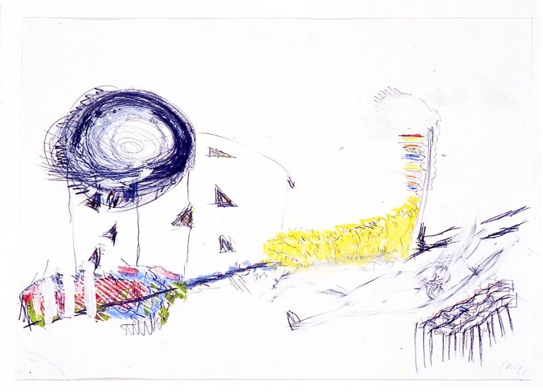 1982 11 o.t. buntstift  kreide  tippex  42 x cm 1982 11 o.t. buntstift  kreide  tippex  42 x cm