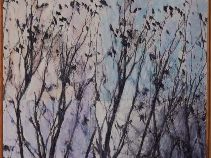 1996 02 kraehen  uebermalte fotos  110 x 140 cm 1996 02 kraehen  uebermalte fotos  110 x 140 cm