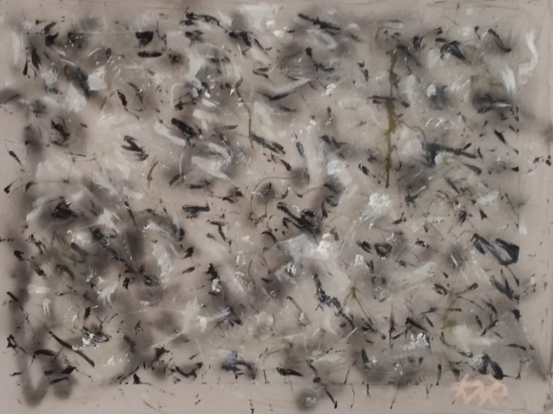 2018 7 mischtechnik a. gummierten stoff 127 x cm  2018 7 mischtechnik a. gummierten stoff 127 x cm