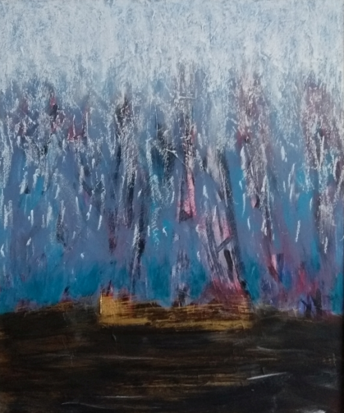 2021 06 nordfahrt  acryl  kreide a. hartfaser  60 x cm 2021 06 nordfahrt  acryl  kreide a. hartfaser  60 x cm