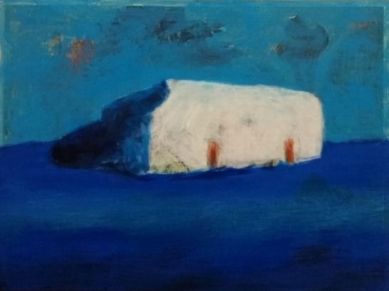 2022 01 an der frz. kueste  acryl  a.sperrholz  32 x cm 2022 01 an der frz. kueste  acryl  a.sperrholz  32 x cm