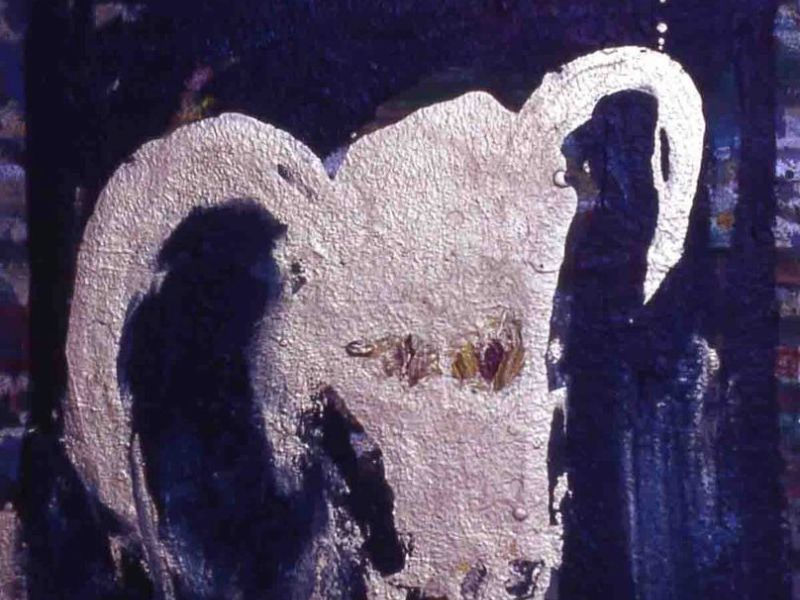 1987 19 widder  acryl a. hartfaser  35 x cm 1987 19 widder  acryl a. hartfaser  35 x cm