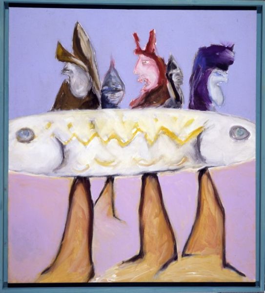 1989 01 argonauten  acryl a. leinwand  90 x cm 1989 01 argonauten  acryl a. leinwand  90 x cm