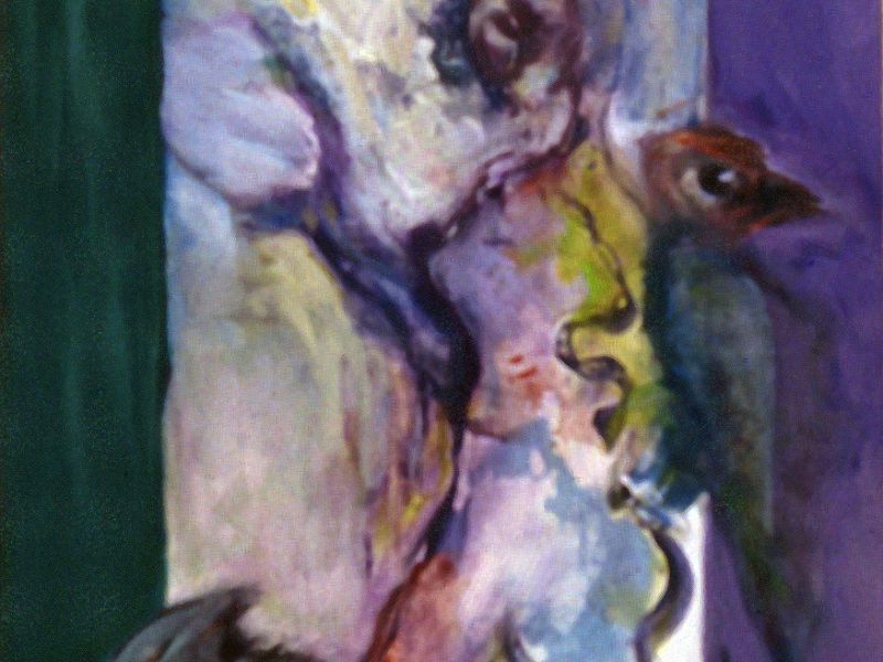 1990 06 auf jagd  acryl a. leinwand  75 x 100 cm  1990 06 auf jagd  acryl a. leinwand  75 x 100 cm