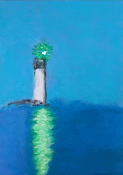 2021 4 leuchtturm steuerbord acryl a. hartfasr  70 x cm 2021 4 leuchtturm steuerbord acryl a. hartfasr  70 x cm