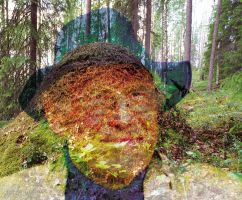 7. selbstportrait mit ameisen  fotomontage