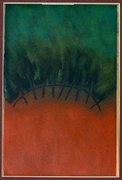 1995 12 traum von suomi  holzteer oel auf papier  14 x cm 1995 12 traum von suomi  holzteer oel auf papier  14 x cm