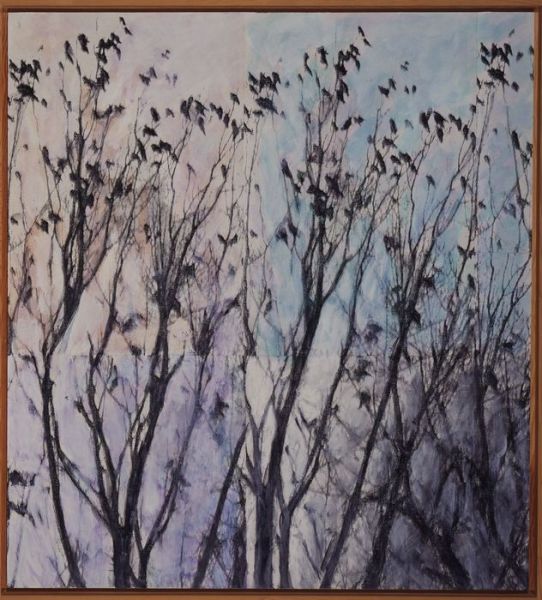 1996 02 kraehen  uebermalte fotos  110 x 140 cm 1996 02 kraehen  uebermalte fotos  110 x 140 cm